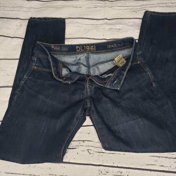 DL1961 Grace High Rise Straight Jeans Size 27 - Picture 8 of 10